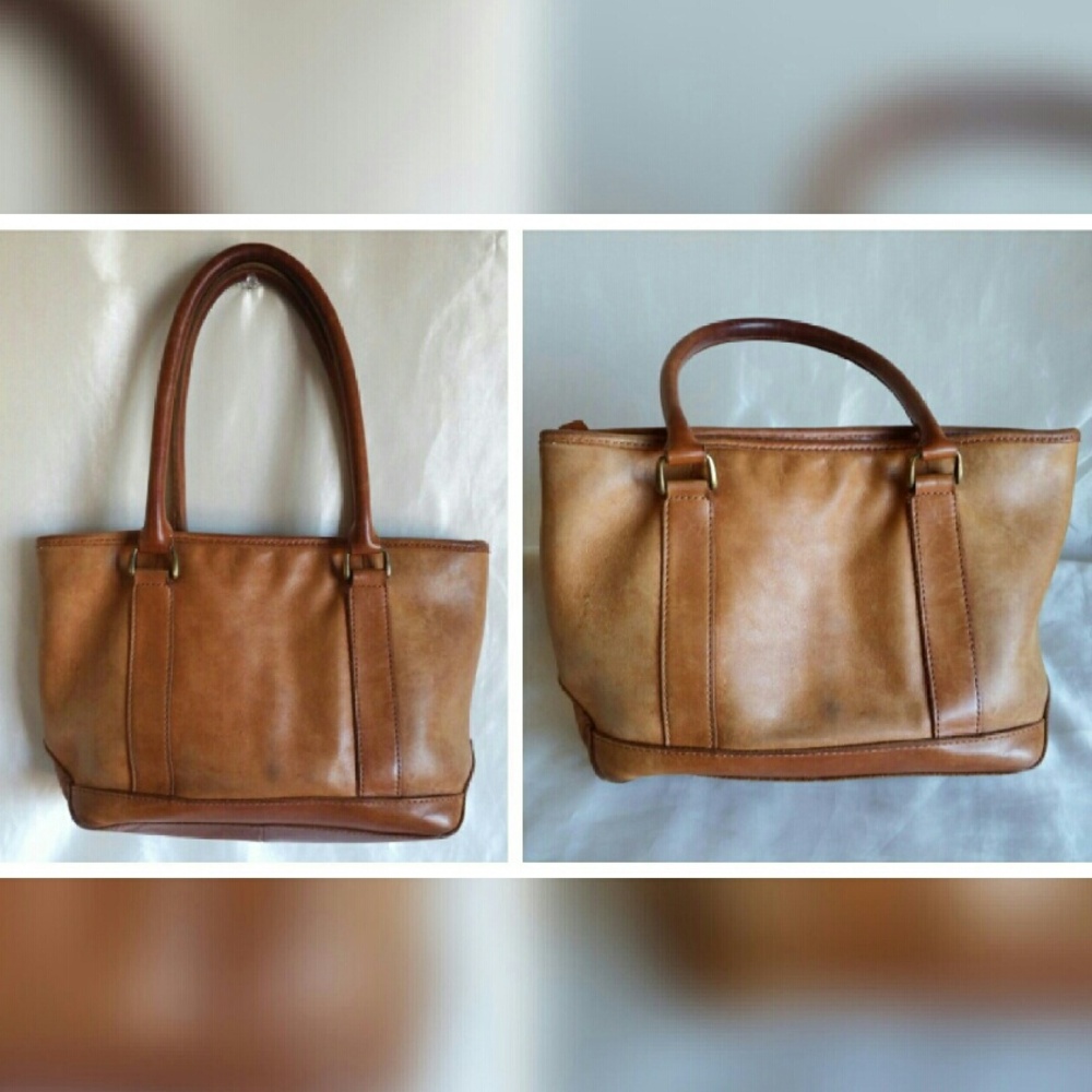 LL Bean - Vintage Town & Field Leather Tote Mini